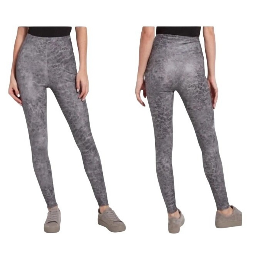 Lysse Womens S Matilda Foil Leggings in Pearl Grey NWT
